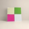 Four-color square tissues, beige, green, pink and white, stacked in four layers, 100% virgin wood pulp, flexible and skin-friendly Application Scenario